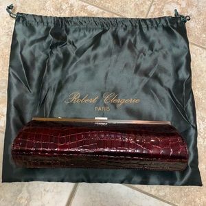 Never used Sabina New York  Croc Clutch